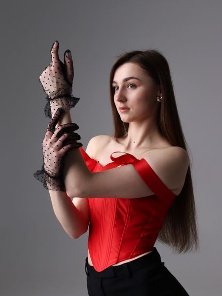 Рукавиці сітка короткі